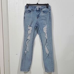 Judy Blue Boardwalk Blues Mid Rise Distressed Boyfriend Jeans Sz. 25